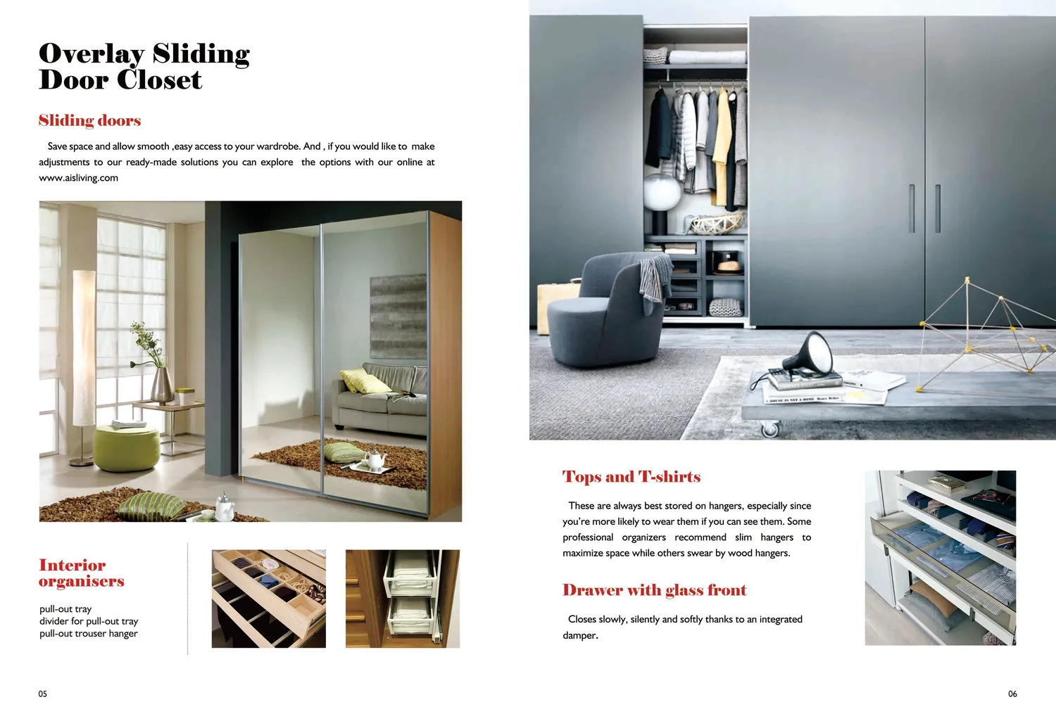 Sliding-door wardrobe with an organised interior.