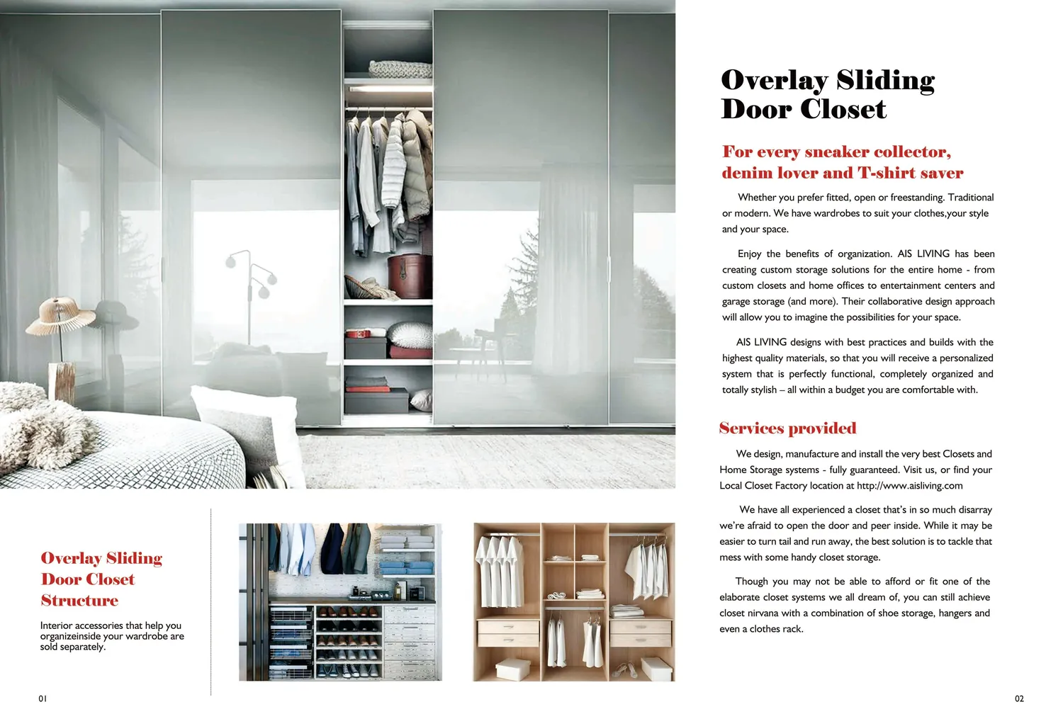 Wardrobe interior with drawer units and organisers.